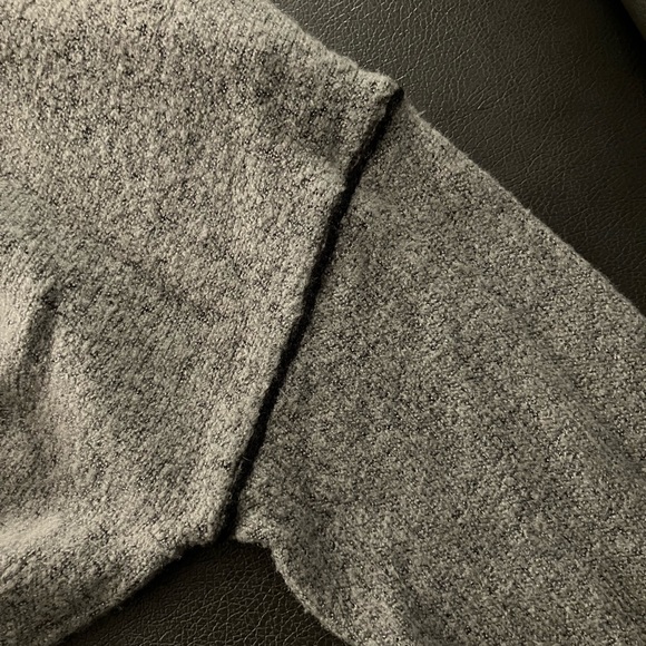 2/$35 Dex Long Sweater Gray with Black Lace up Side Pattern - Small - Picture 5 of 5